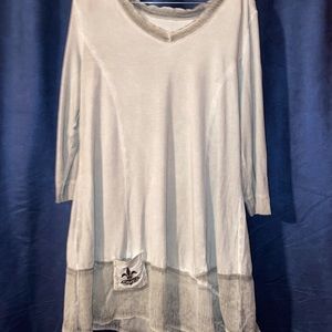Soft surroundings Beige Tunic Top SZ Xl  Pre-Owned